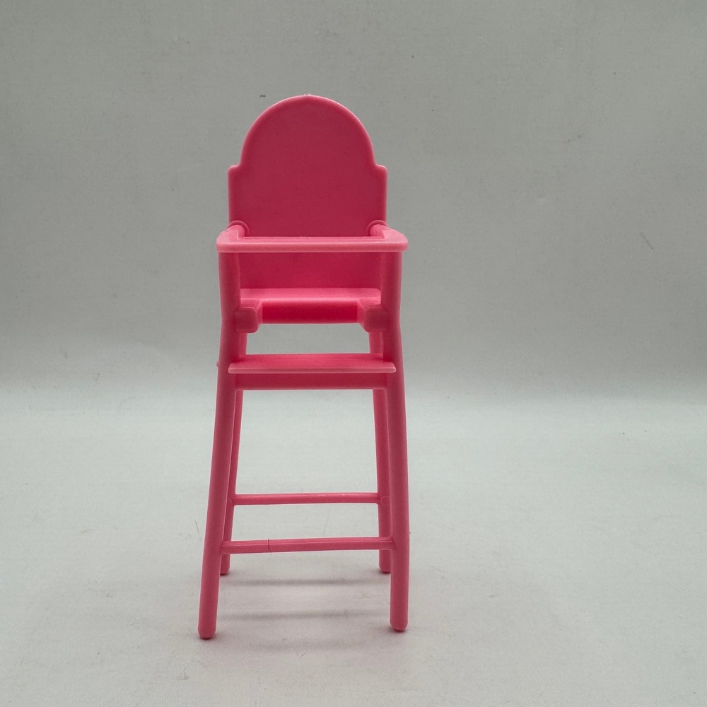 Mattel High Chair Baby Pink Vintage 1974 Doll Furniture Accessory